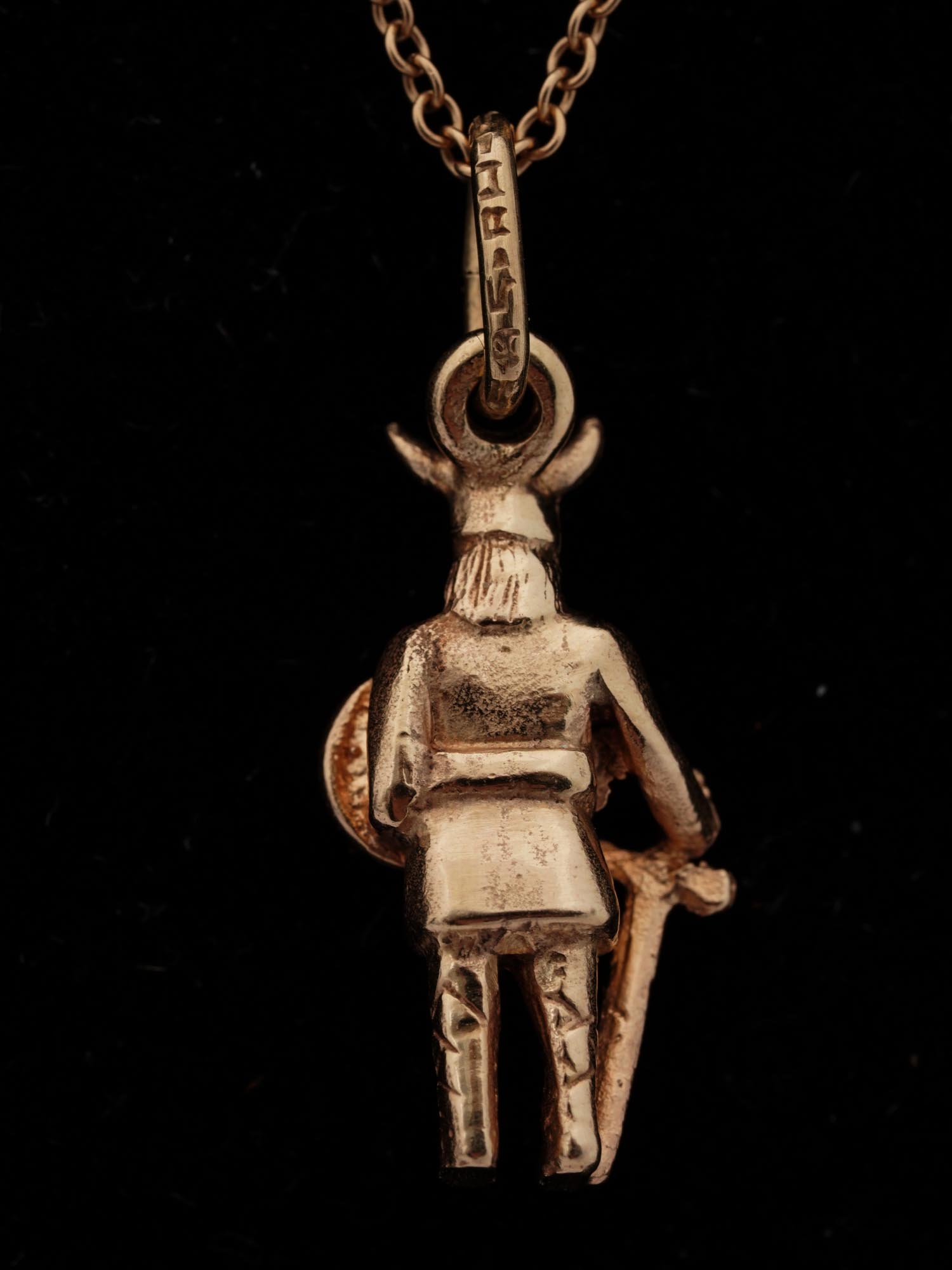PINK GOLD PENDANT WITH VIKING CHARM BY TIFFANY CO PIC-2